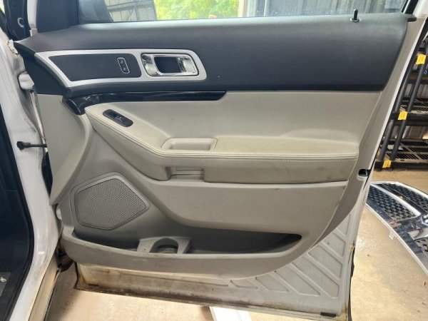 2013, 2014, 2015 Ford Explorer Tan Door Interior Trim Panel - Front, Right (Passenger) (OEM)