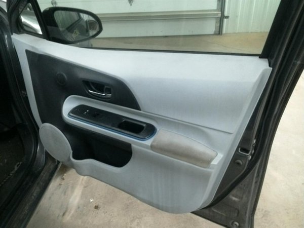 2012, 2013, 2014, 2015 Toyota Prius Black Door Interior Trim Panel with Power Windows and Locks - Front, Right (Passenger) (OEM)