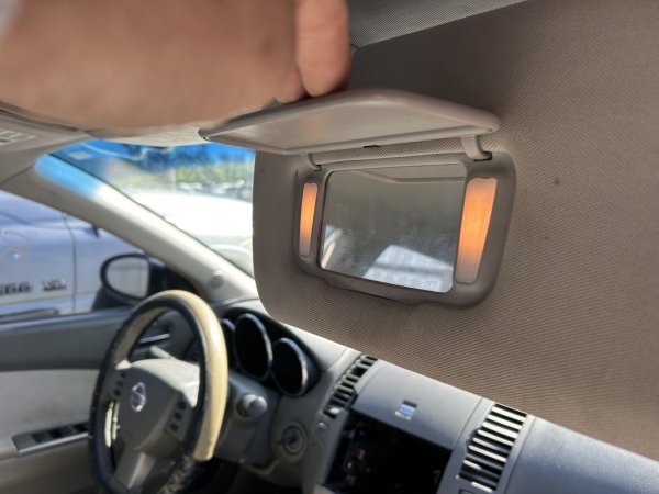 OEM Gray Sun Visor with Vanity Mirror and Light for 2005, 2006 Nissan Altima - Right (Passenger)