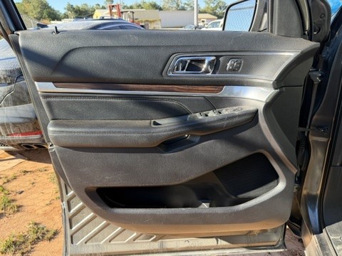2016, 2017, 2018, 2019 Ford Explorer Black Door Interior Trim Panel - Front, Left (Driver) (OEM)
