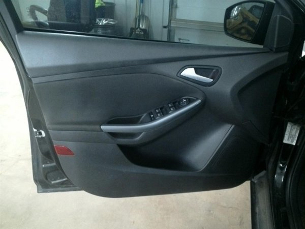 OEM Black Door Interior Trim Panel with Power Windows and Locks for 2012, 2013, 2014, 2015, 2016, 2017, 2018 Ford - Front, Left (Driver)