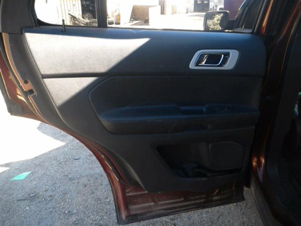 OEM Black Door Interior Trim Panel with Power Windows and Locks for 2011, 2012, 2013, 2014, 2015 Ford - Rear, Right (Passenger)