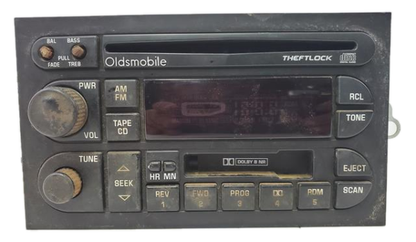 OEM Black AM/FM Cassette CD Radio with Automatic Tone Control for 1996, 1997, 1998, 1999, 2000 Oldsmobile