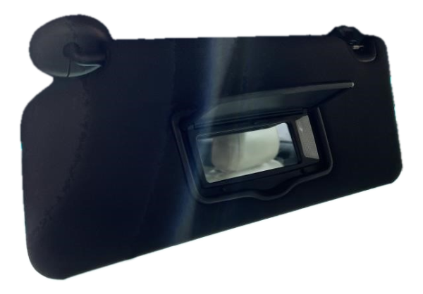 OEM Tan Sun Visor without Garage Door Opener for 2011, 2012, 2013, 2014, 2015 Ford Explorer, Police Interceptor Utility - Left (Driver)