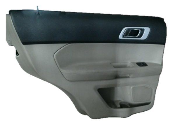 OEM Gray Door Interior Trim Panel for 2011, 2012, 2013, 2014, 2015, 2016, 2017, 2018, 2019 Ford Explorer, Police Interceptor Utility - Rear, Left (Driver)