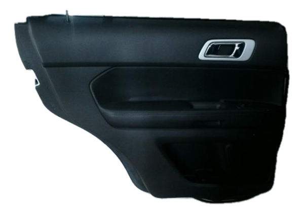 2011, 2012, 2013, 2014, 2015, 2016, 2017, 2018, 2019 Ford Explorer Black Door Interior Trim Panel - Rear, Left (Driver) (OEM)
