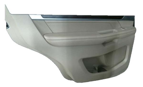 2016, 2017, 2018, 2019 Ford Explorer Black Door Interior Trim Panel with Power Windows and Locks - Rear, Left (Driver) (OEM)
