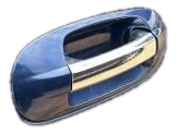 OEM Blue Chrome Exterior Door Handle for 2003, 2004, 2005, 2006, 2007, 2008, 2009, 2010, 2011, 2012, 2013, 2014, 2015, 2016, 2017 Ford & Lincoln • Expedition, Navigator - Right (Passenger)