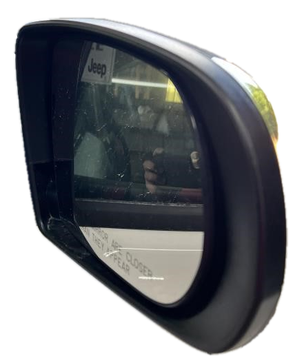 OEM White Side/Door Mirror for 2017, 2018, 2019, 2020, 2021, 2022 Jeep Compass - Right (Passenger)