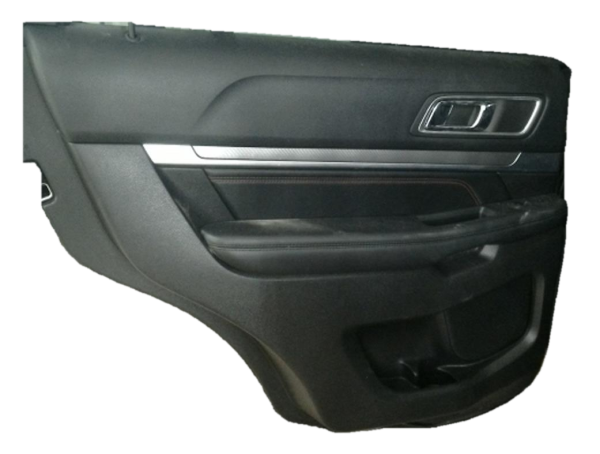 2016, 2017, 2018, 2019 Ford Explorer Black Door Interior Trim Panel - Rear, Left (Driver) (OEM)