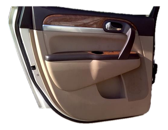 OEM Beige Door Interior Trim Panel with Power Windows and Locks for 2007, 2008, 2009, 2010, 2011, 2012 Buick, Chevrolet, GMC, & Saturn - Rear, Left (Driver)