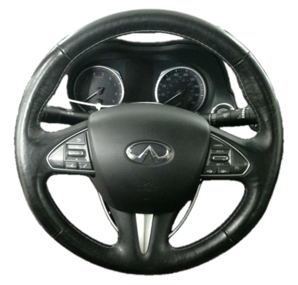 OEM Black Power Tilt and Telescoping Steering Column with Cruise and Radio Controls for 2016 INFINITI