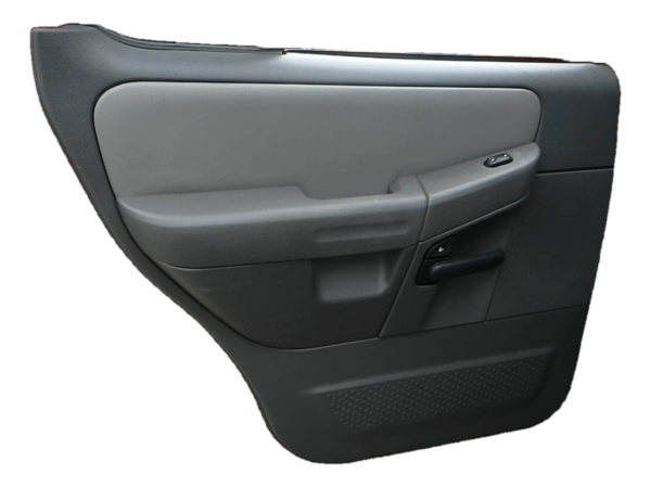 OEM Gray Door Interior Trim Panel with Power Windows and Locks for 2002, 2003, 2004, 2005 Ford & Mercury - Rear, Left (Driver)