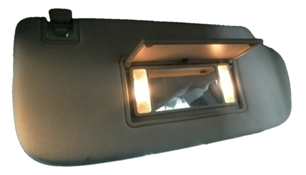 OEM Tan Illuminated Vanity Mirror Sun Visor for 2011, 2012, 2013, 2014, 2015, 2016, 2017, 2018, 2019, 2020, 2021, 2022, 2023, 2024, 2025 Dodge & Jeep • Durango, Grand Cherokee - Right (Passenger)