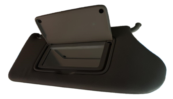 OEM Black Sun Visor with Illuminated Mirror for 2013, 2014, 2015, 2016, 2017, 2018 Nissan Altima - Right (Passenger)