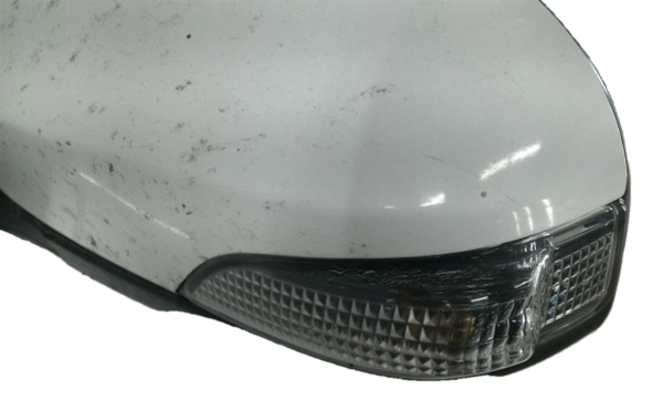 OEM White Side/Door Mirror for 2014, 2015, 2016, 2017, 2018, 2019 Toyota Corolla - Left (Driver)