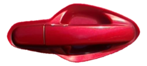 OEM Red Exterior Door Handle Assembly for 2007, 2008, 2009, 2010, 2011, 2012, 2013, 2014, 2015, 2016, 2017 Chevrolet, GMC, & Saturn - Rear, Right (Passenger)
