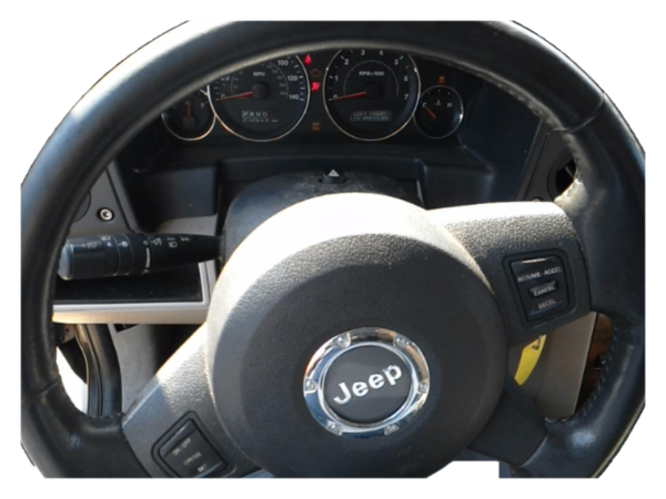 2006, 2007 Jeep Commander Black Tilt Steering Column with Cruise and Radio Controls (OEM)