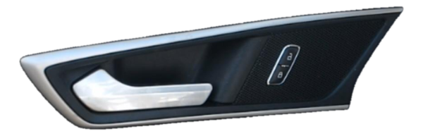 OEM Black Interior Door Handle for 2015, 2016, 2017, 2018, 2019, 2020, 2021, 2022, 2023, 2024 Ford Edge - Front, Left (Driver)