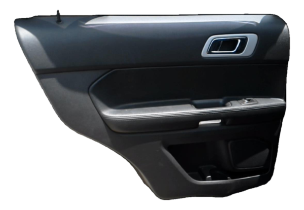 2011, 2012, 2013, 2014, 2015 Ford Explorer Black Door Interior Trim Panel - Rear, Left (Driver) (OEM)