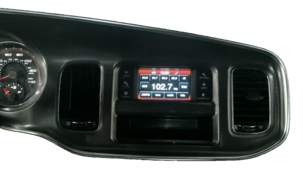 OEM Black Radio and Speedometer Instrument Panel Bezel for 2011, 2012, 2013, 2014 Dodge