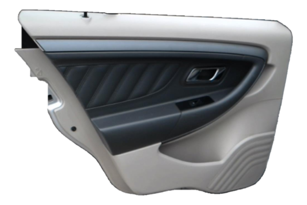 2010, 2011, 2012 Ford Taurus Gray Door Interior Trim Panel with Power Windows and Locks - Rear (OEM)