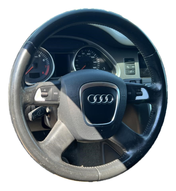 OEM Black Tilt Steering Column with Cruise and Radio Controls for 2007, 2008 Audi