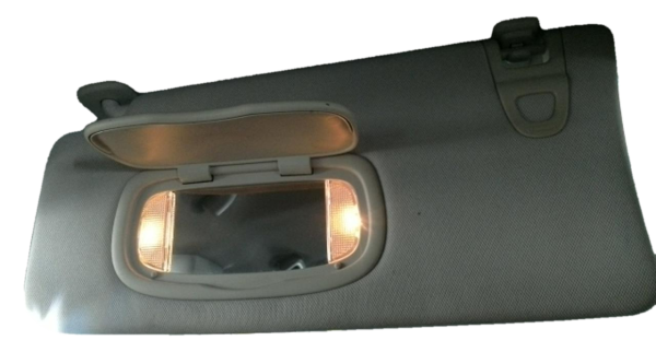 OEM Tan Illuminated Sun Visor with Vanity Mirror for 2017, 2018, 2019, 2020, 2021 Jeep Compass - Left (Driver)
