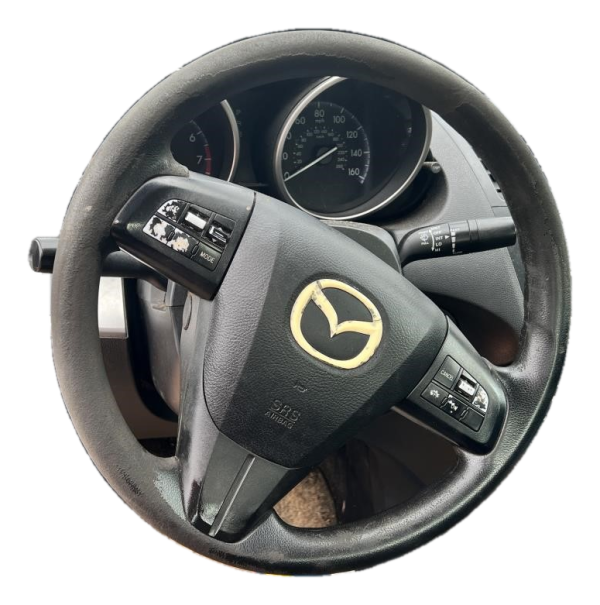 2011, 2012, 2013 Mazda 3 Black Tilt Steering Column with Cruise and Radio Controls (OEM)