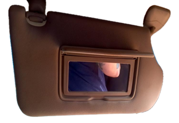 OEM Black Sun Visor without Illuminated Vanity Mirror for 2013, 2014, 2015, 2016, 2017 Nissan - Right (Passenger)