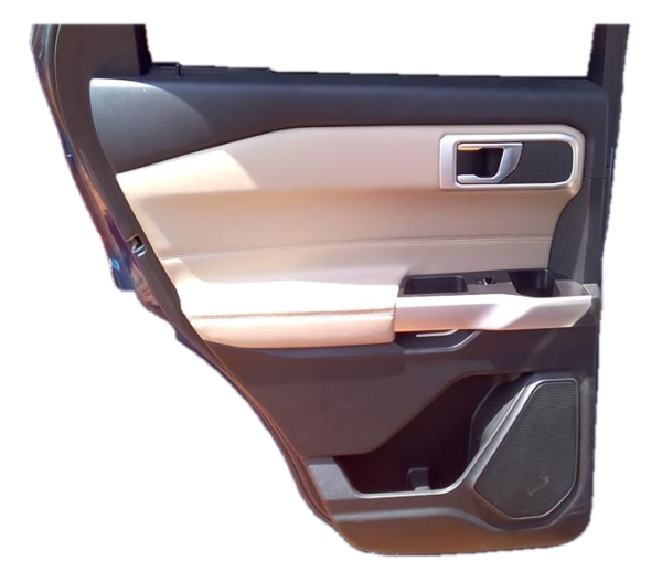 2020, 2021, 2022, 2023, 2024, 2025 Lincoln Aviator Black Door Interior Trim Panel with Power Windows and Locks - Rear, Left (Driver) (OEM)