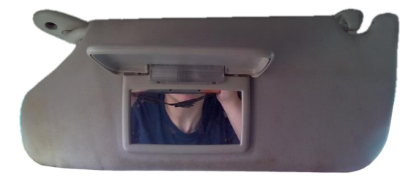OEM Gray Sun Visor with Illuminated Vanity Mirror for 2008, 2009, 2010, 2011, 2012 Jeep Liberty - Left (Driver)