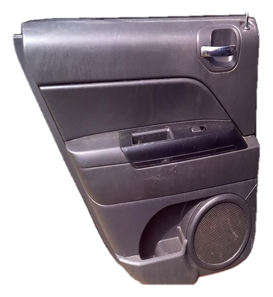 OEM Black Door Interior Trim Panel with Power Windows and Locks for 2011, 2012, 2013, 2014, 2015, 2016, 2017 Jeep - Rear, Left (Driver)