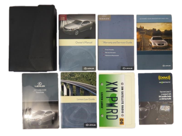 2006, 2007, 2008 Lexus IS250 Complete Owners Manual Set (OEM)
