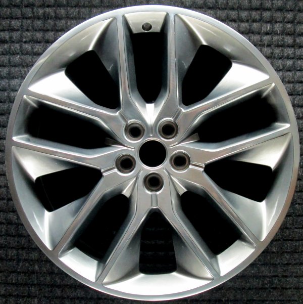 OEM Polished w/ Charcoal Pockets Alloy Wheel for 2015, 2016, 2017, 2018 Ford Edge