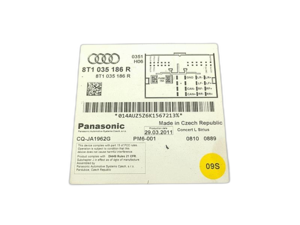 OEM Concert AM-FM-CD Radio for 2010, 2011, 2012, 2013, 2014, 2015, 2016, 2017 Audi A4, A5, Q5, RS5, S4, S5, SQ5