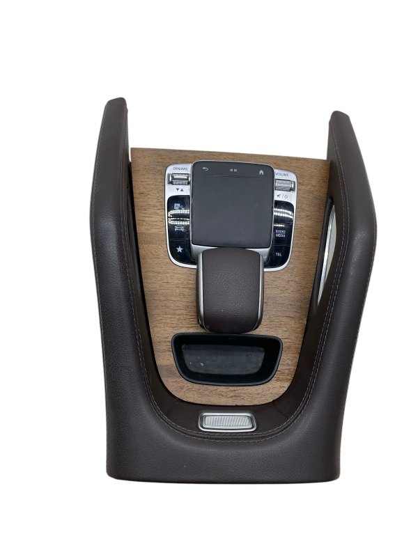 OEM Brown Center Console Rear Storage Compartment with Power Socket for 2020, 2021, 2022, 2023, 2024, 2025 Mercedes-Benz - Front