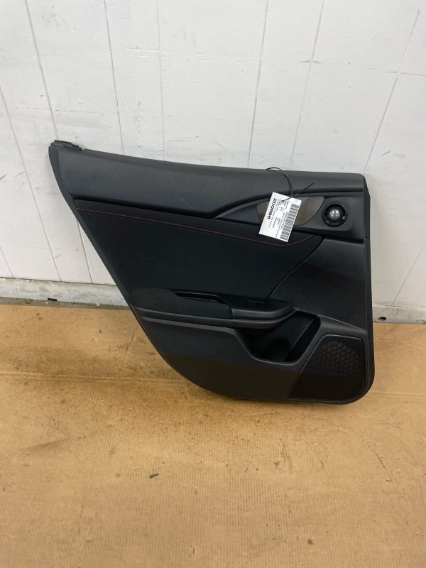 OEM Black Door Interior Trim Panel for 2016, 2017, 2018, 2019, 2020, 2021 Honda Civic - Rear, Left (Driver)