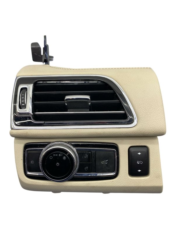 2018, 2019, 2020, 2021 Lincoln Navigator Tan Dash Bezel Trim Panel with Air Vent and Headlight Switch - Front (OEM)