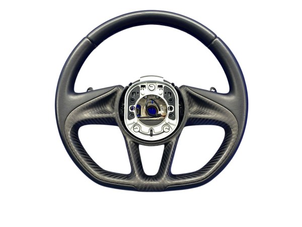 OEM Black Leather and Carbon Fiber Steering Wheel for 2017, 2018, 2019, 2020, 2021, 2022, 2023, 2024 McLaren - Front