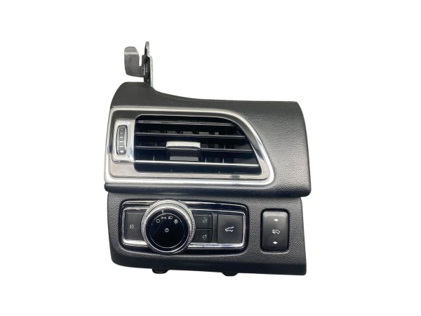 2018, 2019, 2020, 2021, 2022, 2023, 2024 Lincoln Navigator Ebony (Black) Air Vent with Headlight Control Switch and Trim Panel - Front (OEM)