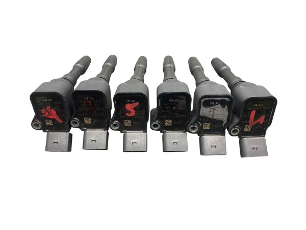OEM Ignition Coil Pack Set of 6 for 2017, 2018, 2019, 2020, 2021, 2022, 2023, 2024 Audi & Volkswagen