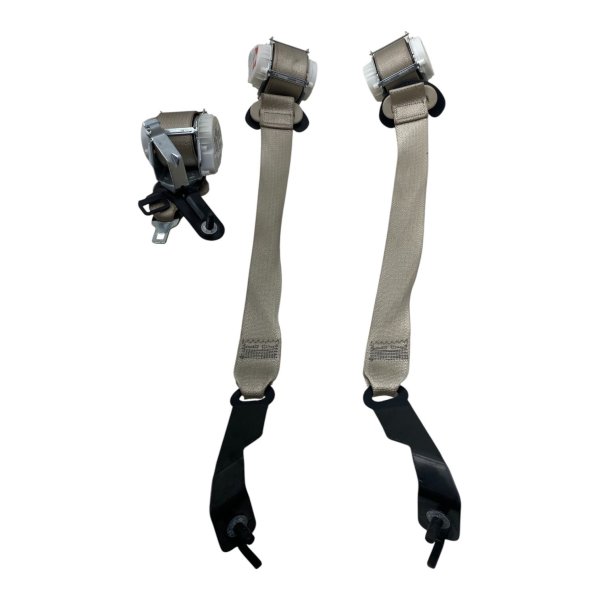 2018, 2019, 2020, 2021 Lincoln Navigator Tan 3rd Row Seat Belt Assembly Set - Rear, Right (Passenger) (OEM)