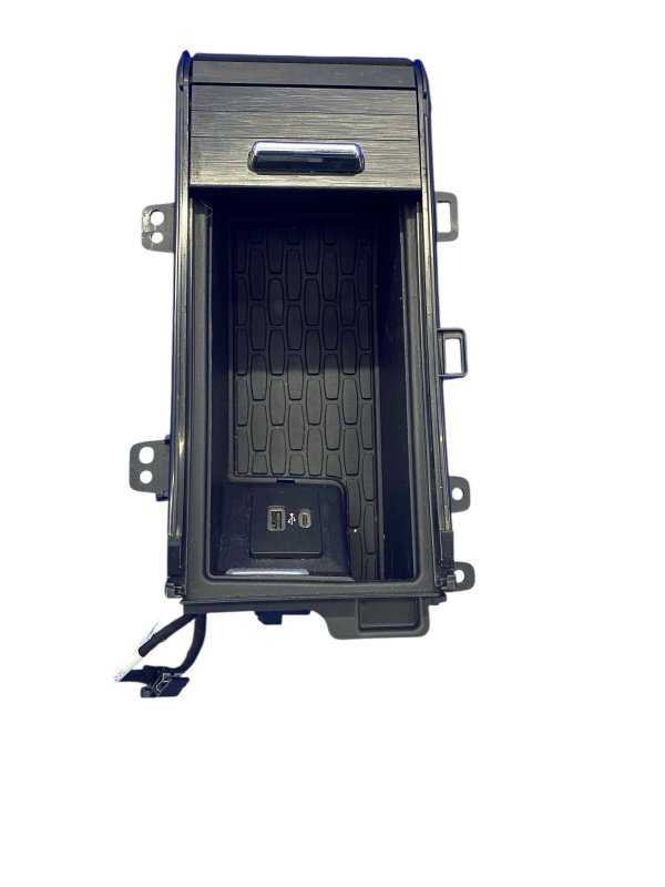 2020, 2021, 2022, 2023, 2024 Lincoln Aviator Black Center Storage Compartment with Sliding Door - Front (OEM)