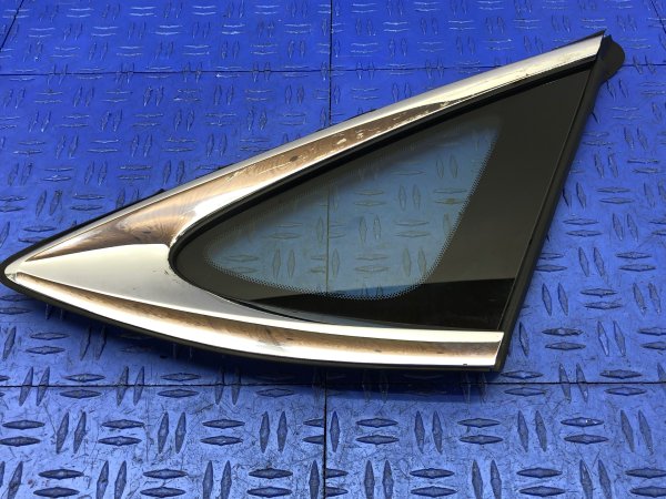 OEM Quarter Glass with Chrome Trim for 2018, 2019, 2020, 2021, 2022, 2023, 2024, 2025 Lexus LS500, LS500h - Rear, Left (Driver)