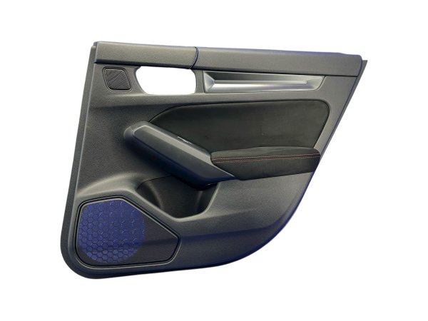 OEM Black Door Interior Trim Panel Alcantara with Red Stitching for 2023, 2024, 2025 Honda - Rear, Right (Passenger)