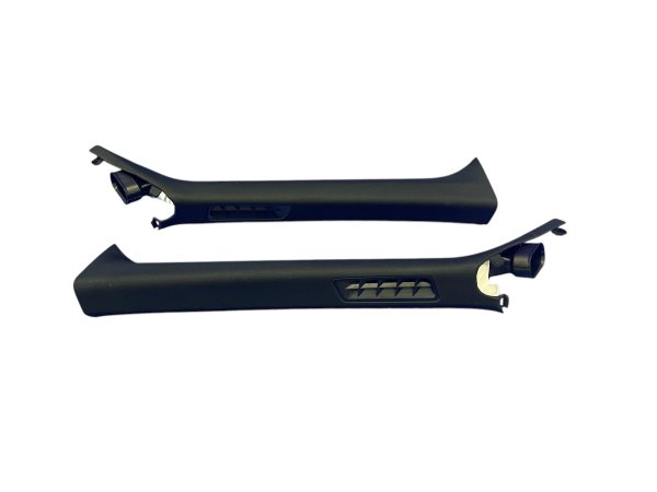 2020, 2021, 2022, 2023, 2024 Lincoln Aviator Black A-Pillar Trim Cover Panels with Air Vents - Front (OEM)
