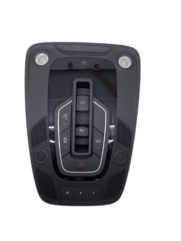 OEM Black Overhead Console with Dome Light and Sunroof Control for 2017, 2018, 2019 Audi - Front