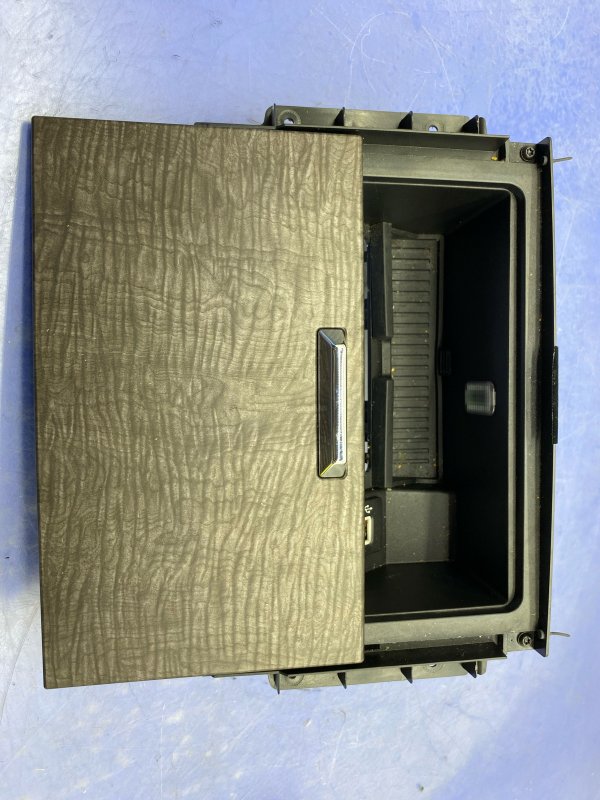 2018, 2019, 2020, 2021 Lincoln Navigator Center Console Storage Tray with Sliding Lid - Front (OEM)