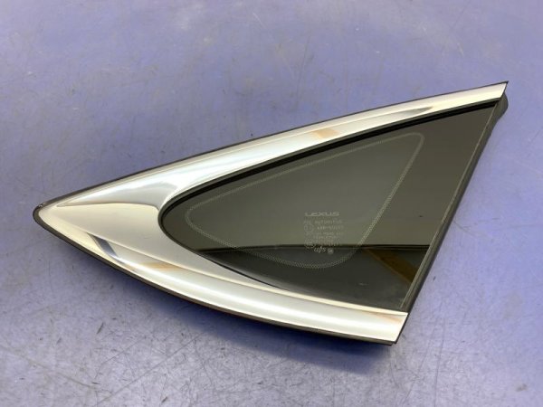 OEM Quarter Glass with Chrome Trim for 2018, 2019, 2020, 2021, 2022, 2023, 2024, 2025 Lexus LS500, LS500h - Rear, Right (Passenger)